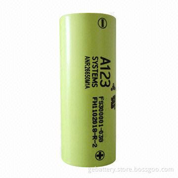 ANR26650M1-A 3.3V 2,300mAh LiFePO4 Battery, Sized 26 x 65mm